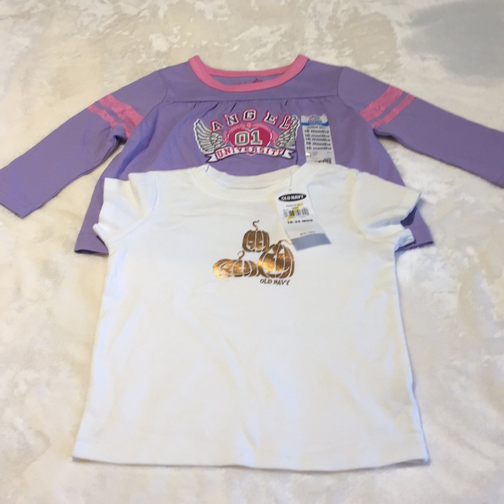 Long sleeve size 18 Mo short sleeve size 18-24 Mo